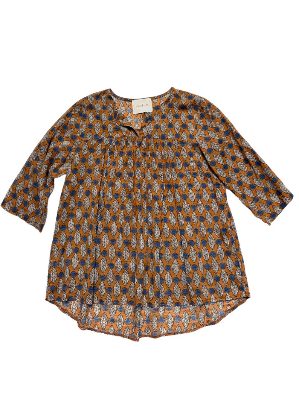 Wu’Side Women’s Sz Medium Relaxed Fit Cotton Blouse Made in Italy